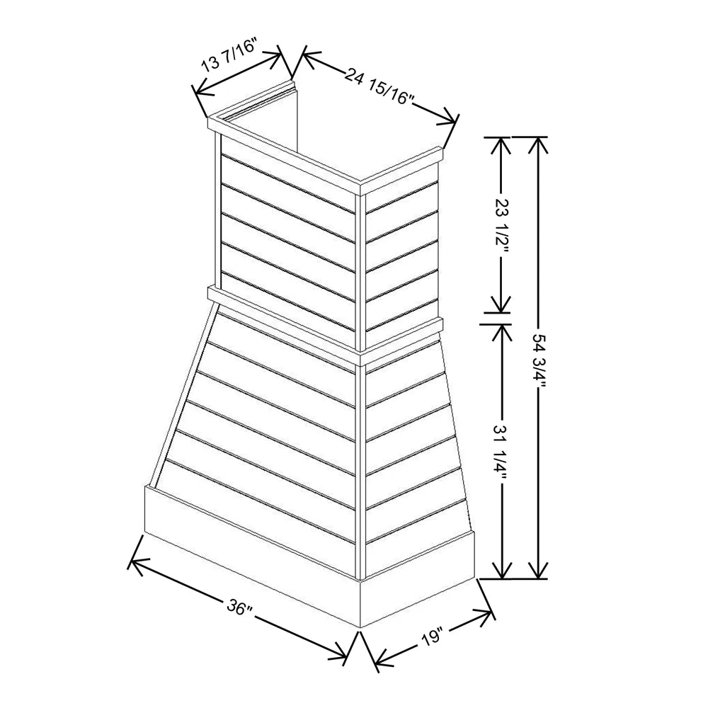 Fabuwood Allure Galaxy Cobblestone 36"W Farmhouse Hood